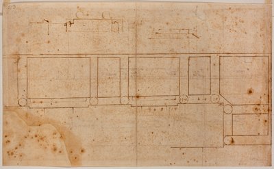 Plano de la fachada de San Lorenzo de Michelangelo Buonarroti