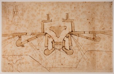 Diseño de fortificación para una pasarela de Michelangelo Buonarroti