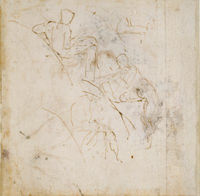 Cuatro estudios de figuras, c1490-1560 de Michelangelo Buonarroti