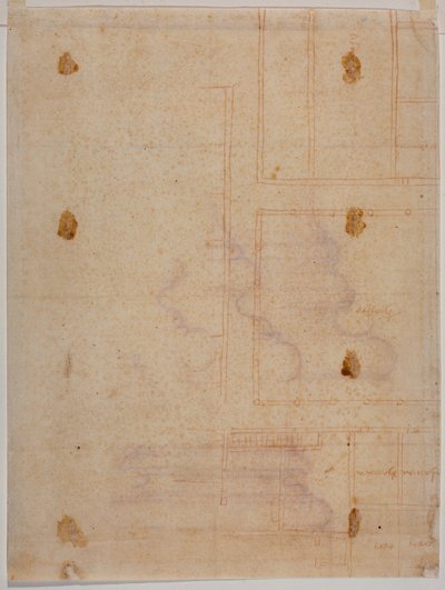 Planta fragmentaria del convento de San Lorenzo de Michelangelo Buonarroti