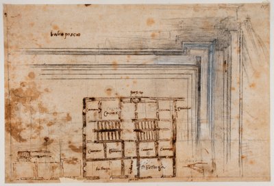 Plano de la casa y portal de Michelangelo Buonarroti