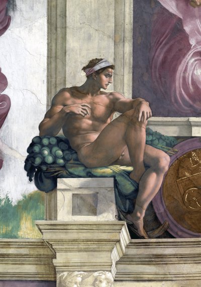 Ignudo (techo de la Capilla Sixtina del Vaticano) de Michelangelo Buonarroti