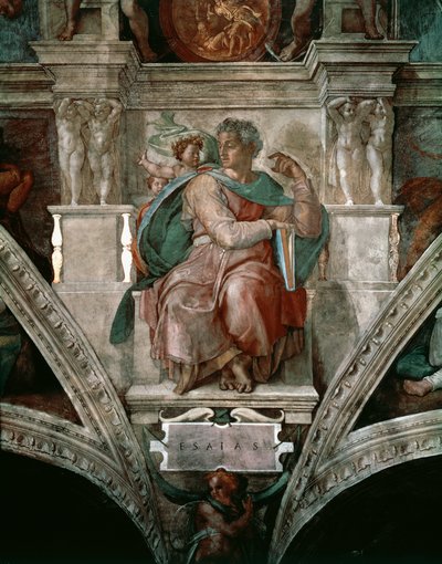 Isaías (detalle) de Michelangelo Buonarroti