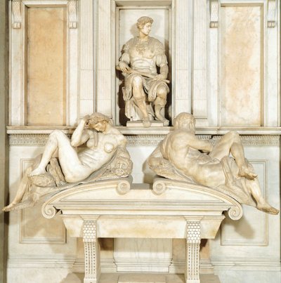 Italia, Florencia, Nueva Sacristía en la Capilla Medici de la Basílica de San Lorenzo en Florencia (Patrimonio de la Humanidad de la UNESCO) de Michelangelo Buonarroti