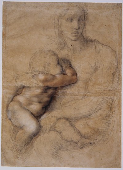 Madonna y el Niño de Michelangelo Buonarroti