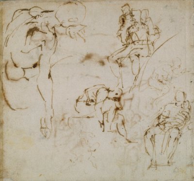 Página de un Cuaderno de Bocetos de Michelangelo Buonarroti