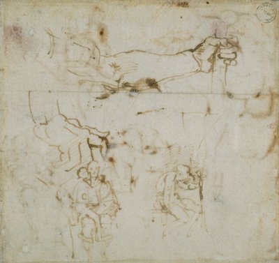 Página de un cuaderno de bocetos de Michelangelo Buonarroti