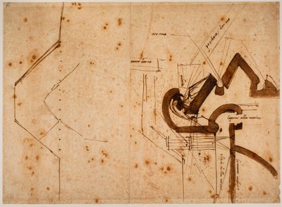 Plano de un baluarte para la Puerta de la Justicia de Michelangelo Buonarroti