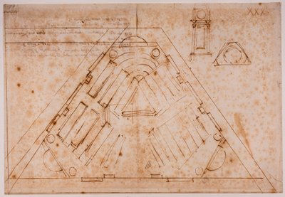 Planes para la "pequeña biblioteca de Michelangelo Buonarroti