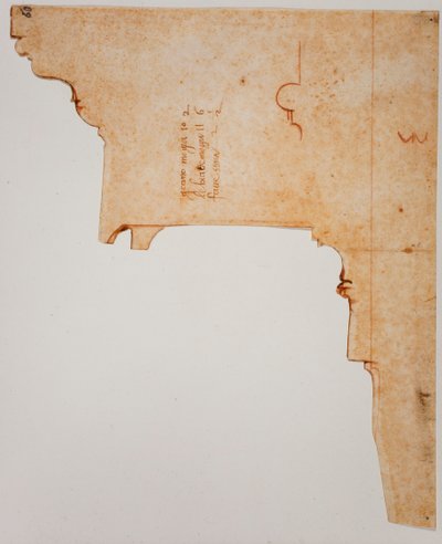 Perfil del entablamento de Michelangelo Buonarroti