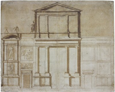 Proyecto para la Fachada de San Lorenzo en Florencia, 1516 de Michelangelo Buonarroti