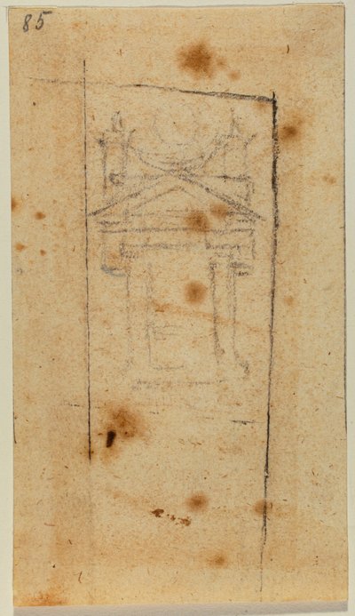 Boceto de una ventana de Michelangelo Buonarroti