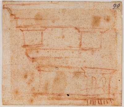 Boceto de entablamento de Michelangelo Buonarroti