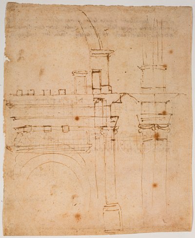 Bocetos para la cúpula de Santa Maria del Fiore de Michelangelo Buonarroti