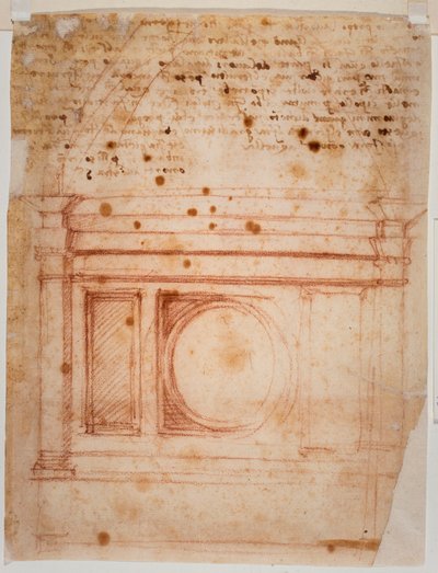 Bocetos para el tambor de la cúpula de Santa Maria del Fiore y carta al cardenal de Bibbiena de Michelangelo Buonarroti