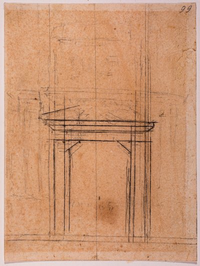 Bocetos de un portal de Porta Pia de Michelangelo Buonarroti