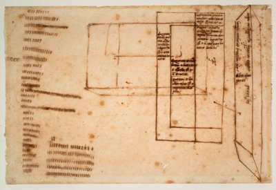 Bocetos de bloques de mármol para la tumba de Julio II de Michelangelo Buonarroti