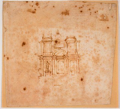 Estudios para un monumento funerario para la Sacristía Nueva de Michelangelo Buonarroti