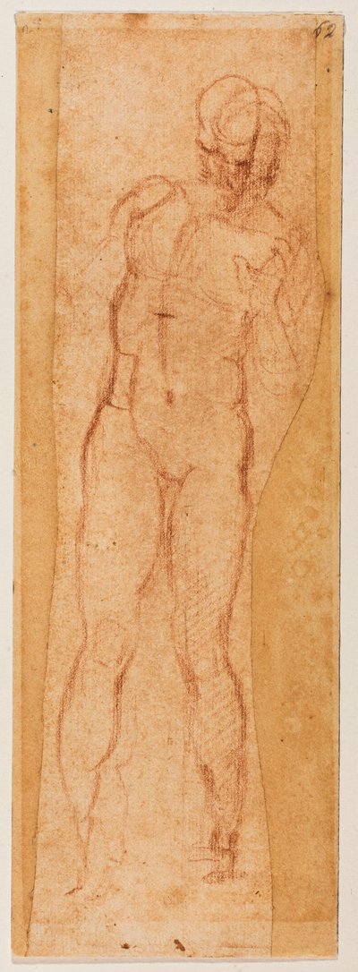 Estudio para una figura varonil de Michelangelo Buonarroti