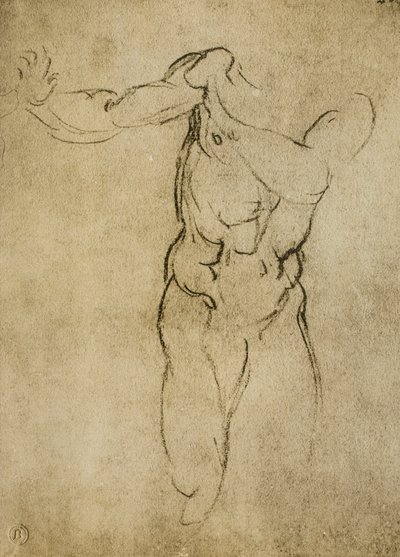 Estudio para un busto masculino de Michelangelo Buonarroti