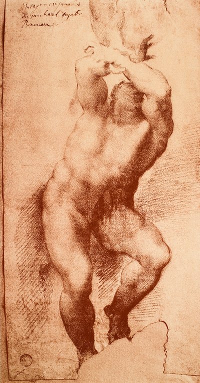 Estudio para una de las figuras del Juicio Final de Michelangelo Buonarroti