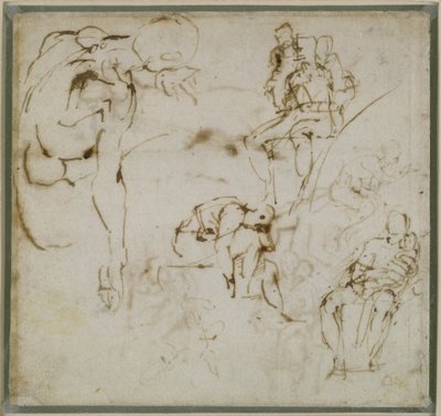 Estudio de figuras, c.1511 de Michelangelo Buonarroti