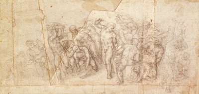 Estudio de figuras para una escena narrativa de Michelangelo Buonarroti