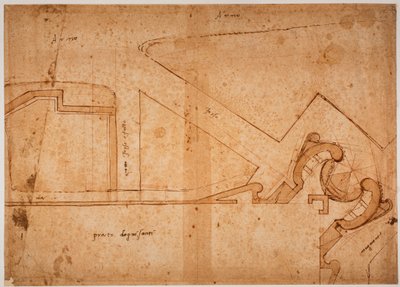 Estudio de fortificación de la Puerta del Prado de Todos los Santos de Michelangelo Buonarroti