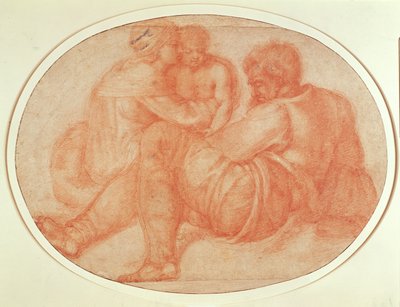 Estudio de la Sagrada Familia de Michelangelo Buonarroti