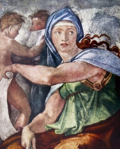 La Sibila délfica (detalle) de Michelangelo Buonarroti