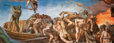 El Juicio Final, fresco de la Capilla Sixtina en el Vaticano de Michelangelo Buonarroti