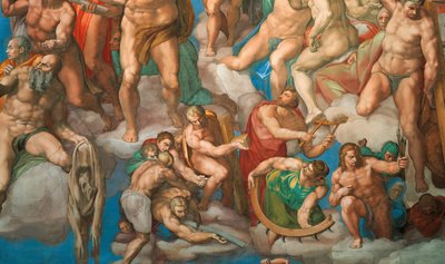 El Juicio Final, fresco de la Capilla Sixtina en el Vaticano, 1536-1541 de Michelangelo Buonarroti