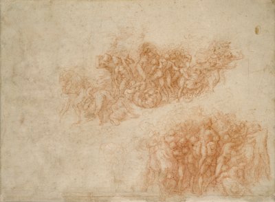 La adoración de la serpiente de bronce, siglo XVI de Michelangelo Buonarroti