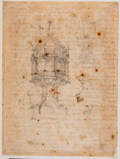 Dos estudios del copón de Michelangelo Buonarroti