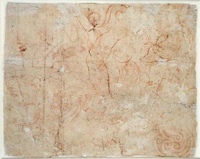 Varios estudios, c.1525 de Michelangelo Buonarroti