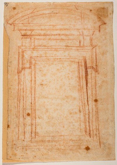 Boceto de ventana para la nueva Sacristía de Michelangelo Buonarroti