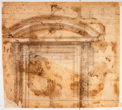 Bocetos de ventanas para San Giovanni dei Fiorentini de Michelangelo Buonarroti