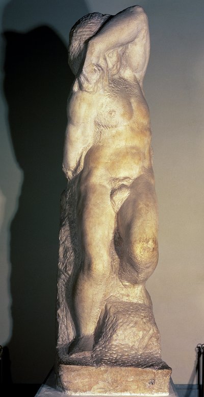 Joven esclavo, c.1520-23 de Michelangelo Buonarroti