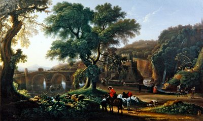 Un paisaje con figuras de Michelangelo Cerquozzi