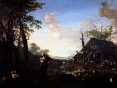 Erminia entre los pastores de Michelangelo Cerquozzi