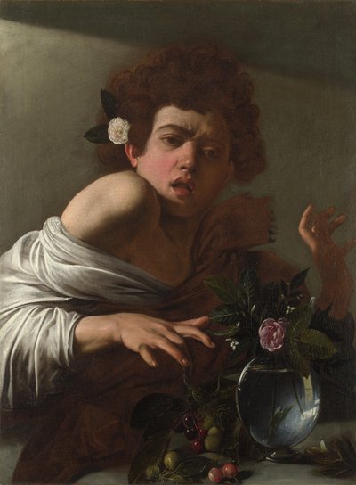 Muchacho mordido por un lagarto, ca 1595 de Michelangelo Merisi Caravaggio