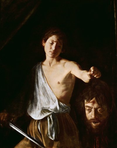 David con la cabeza de Goliat, 1606 (detalle) de Michelangelo Merisi Caravaggio