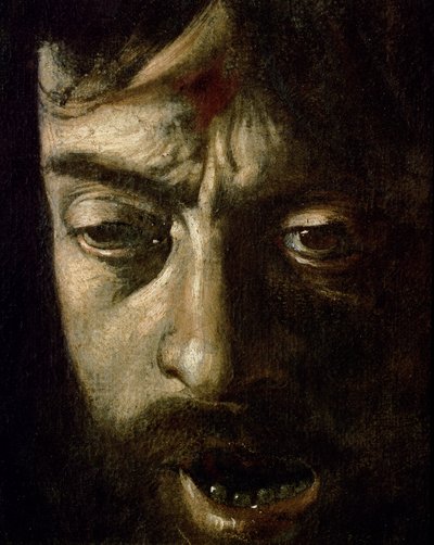 David con la Cabeza de Goliat (detalle) de Michelangelo Merisi Caravaggio