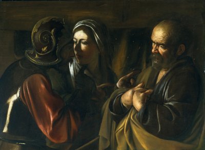 Negación de San Pedro, 1610 de Michelangelo Merisi Caravaggio