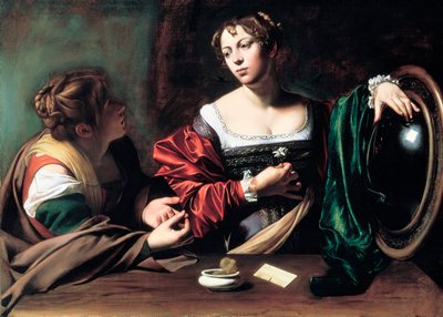 Marta y María Magdalena de Michelangelo Merisi Caravaggio