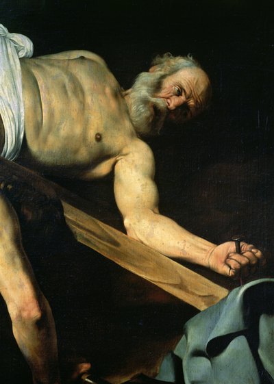 La crucifixión de San Pedro (detalle) de Michelangelo Merisi Caravaggio