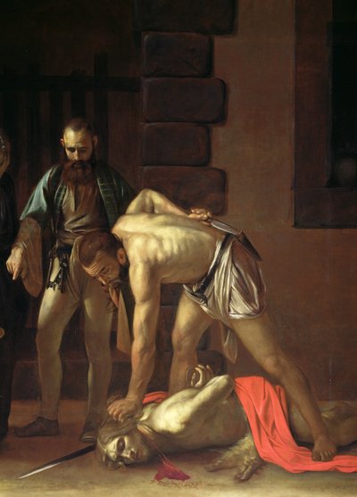 La Decapitación de San Juan Bautista (detalle) de Michelangelo Merisi Caravaggio