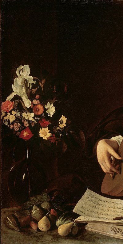 El Jugador de Laúd, c.1595 (detalle) de Michelangelo Merisi Caravaggio