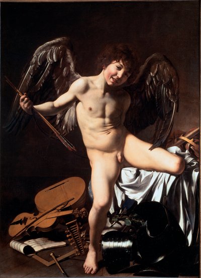 Amor vincit omnia (llamado Cupido Victorioso o Amor Triunfante o Amor Terrenal) de Michelangelo Merisi da Caravaggio