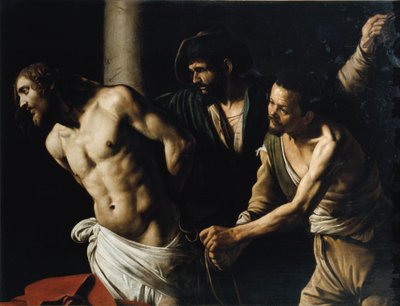 Flagelación de Cristo o la flagelación en la columna (óleo sobre lienzo) de Michelangelo Merisi da Caravaggio